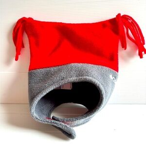 Columbia Fleece Jester Hat Red Gray